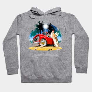 Vector cartoon retro pickup Hoodie